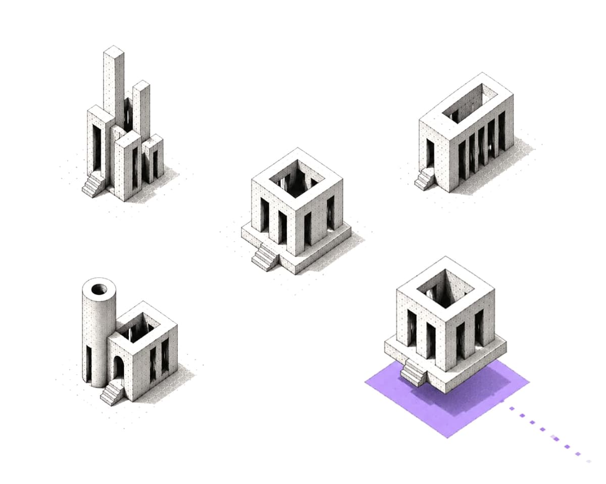 Isometric buildings illustration
